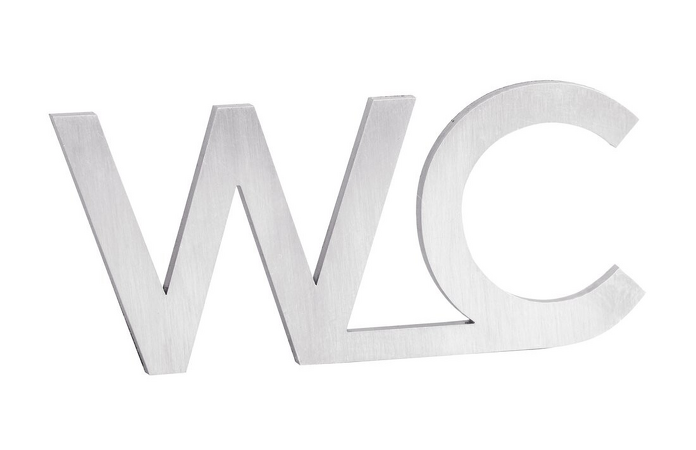 Cedule WC, 80x35x2mm, nerez mat
